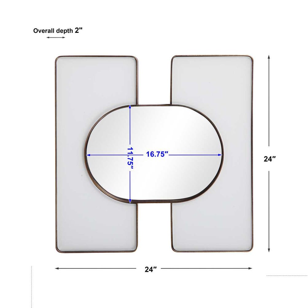 Embrace Square Mirror - 24x24 White