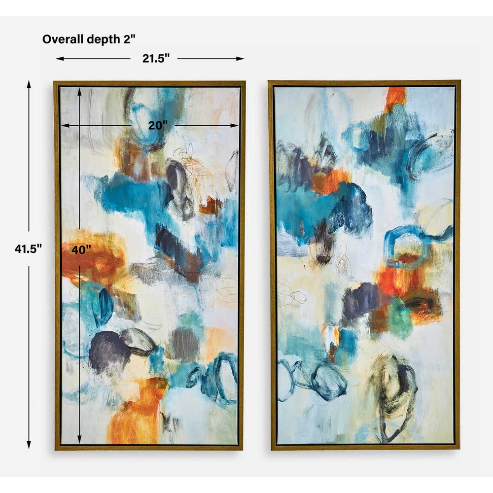 Casual Moments Framed Canvases, Set of 2