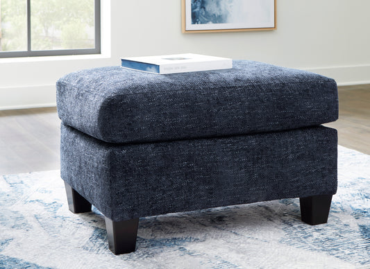 Keenelynn Navy Ottoman