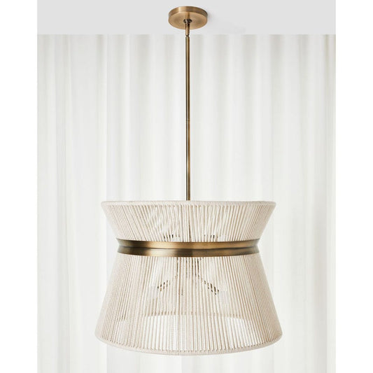 Highly Strung, 8 Lt Round Pendant - White