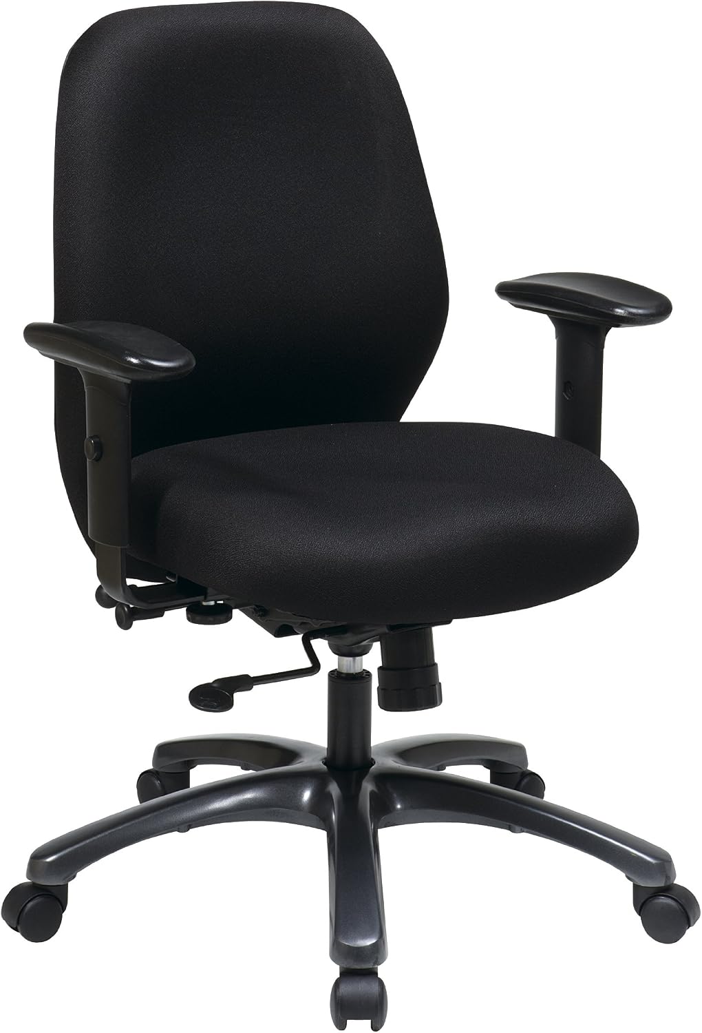 Dillon Blk S/B Synchro Leather Chair