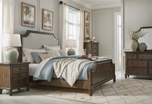 Veramond Queen Bedroom Package with Mirrored Dresser and 1 Nightstand