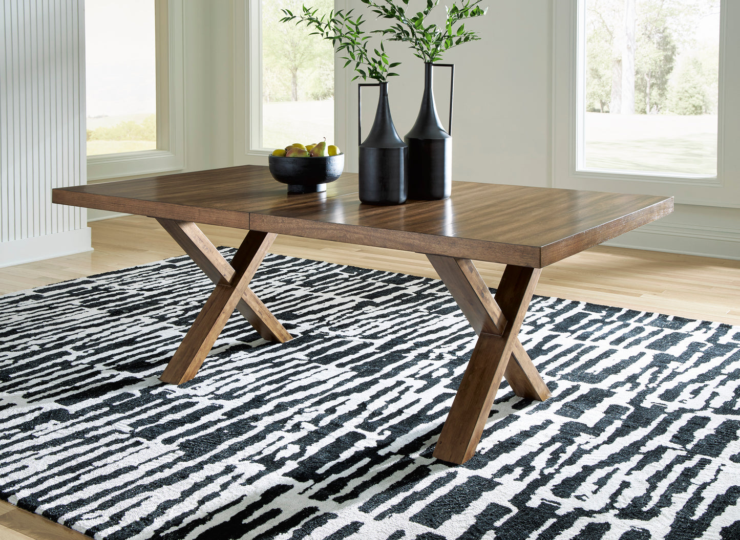 Steenlage Brown Dining Table and 6 Chairs
