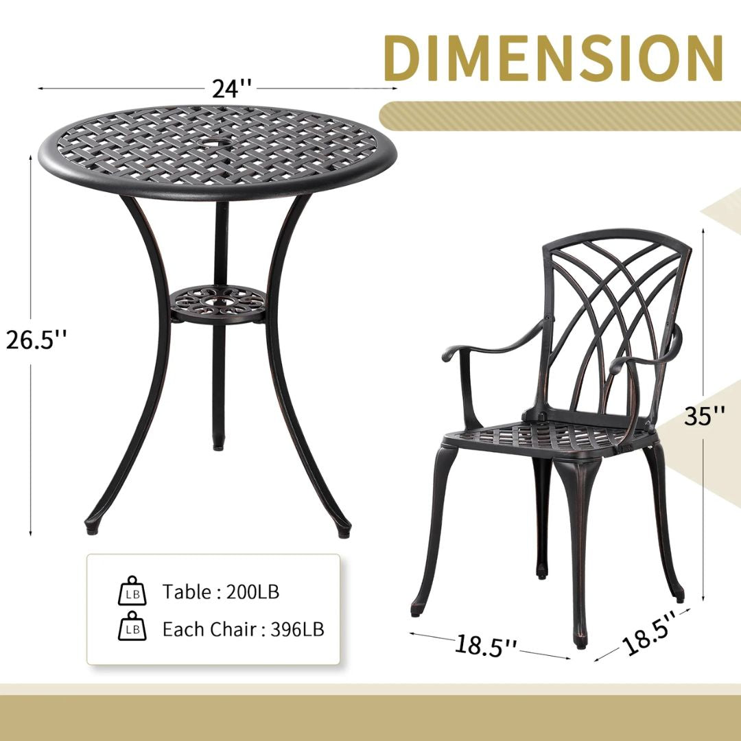 HARRIET 3PC BISTRO SET