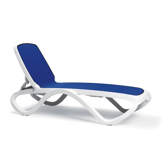 OMEGA WHITE & BLUE SUNLOUNGER