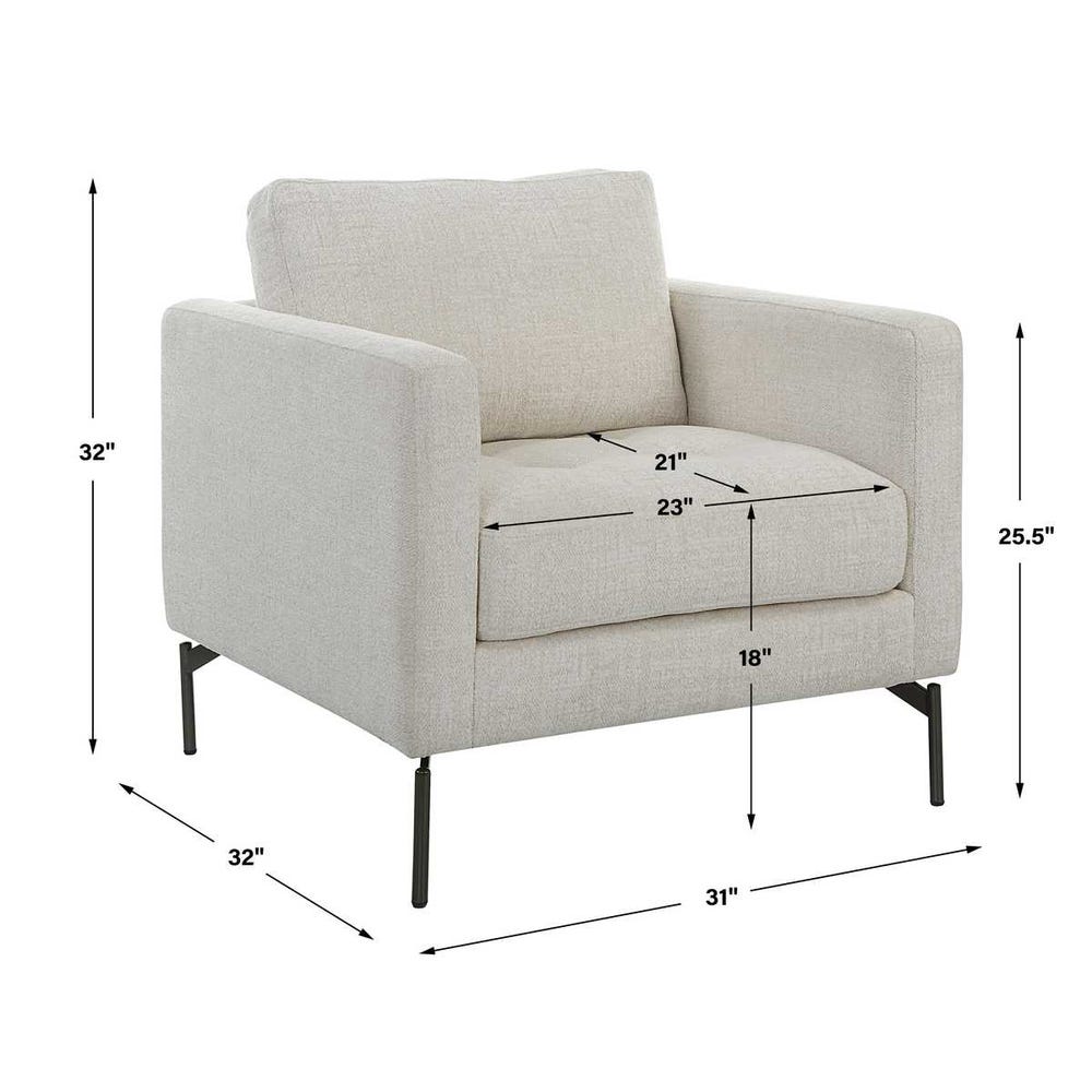 Ventura Chair - Ivory Chenille