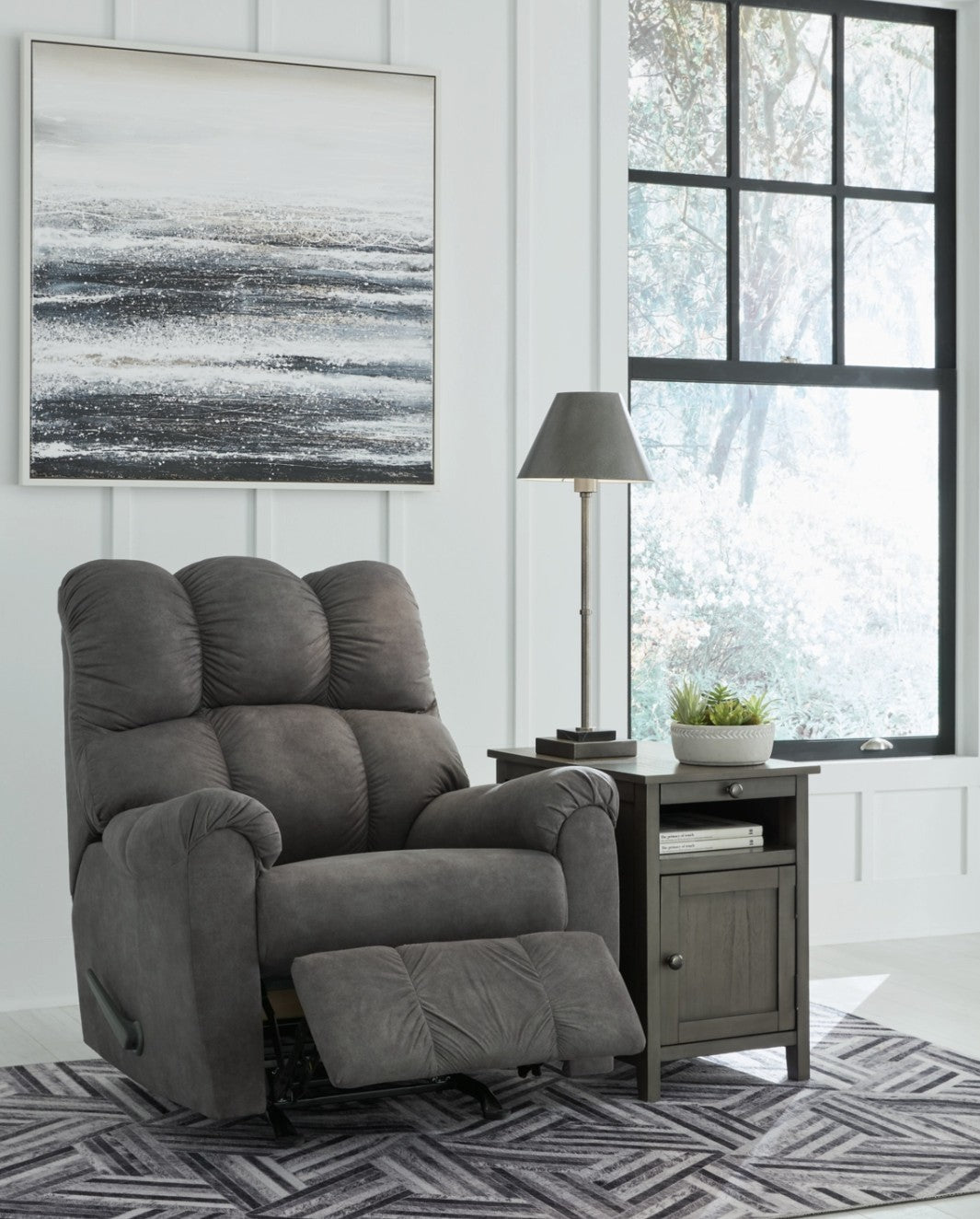 Potrol Slate Rocker Recliner