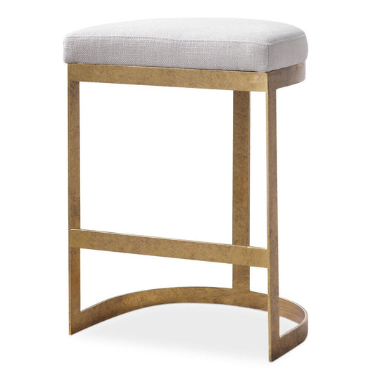 Ivanna Counter Stool, Gold - Beige