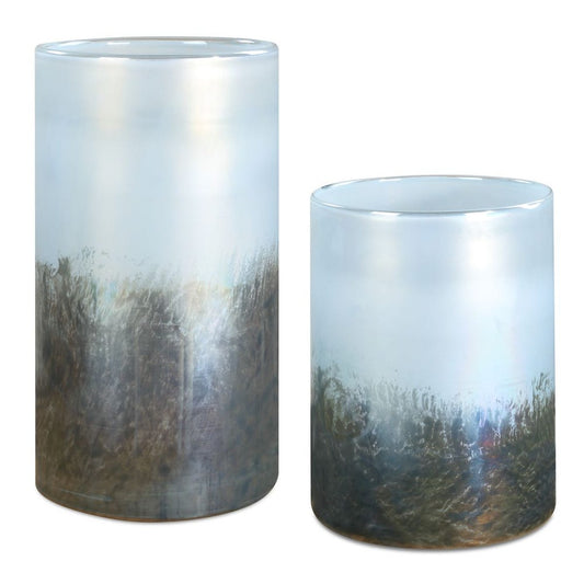 Midnight Mist Vases, S/2
