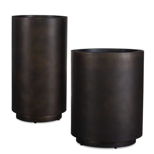 Volcan Outdoor Planters, S/2
