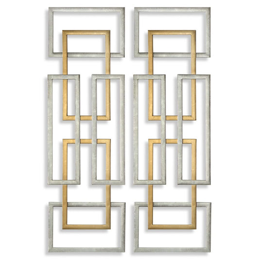 Aerin Metal Wall Panels, S/2