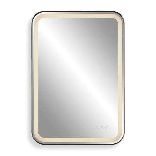 Crofton Lighted Vanity Mirror, Black