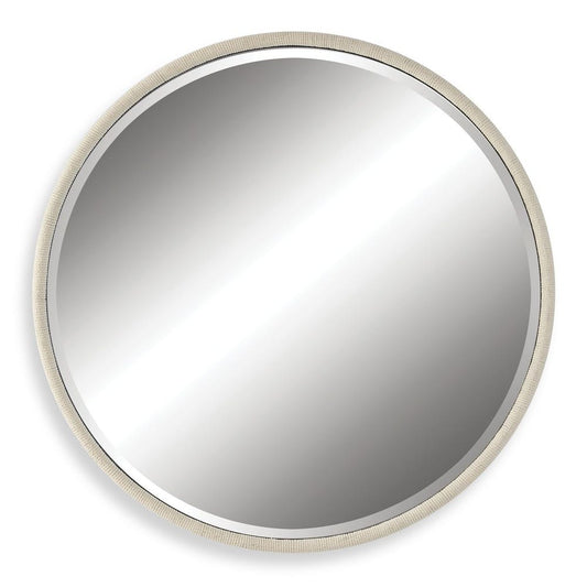 Ranchero Round Mirror, White