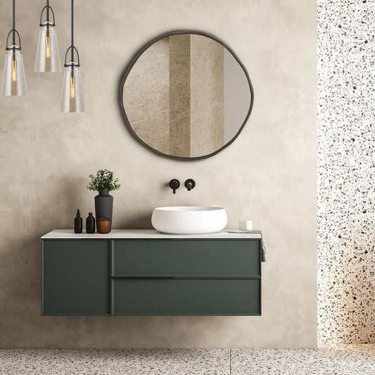 Lowen Round Mirror, Bronze