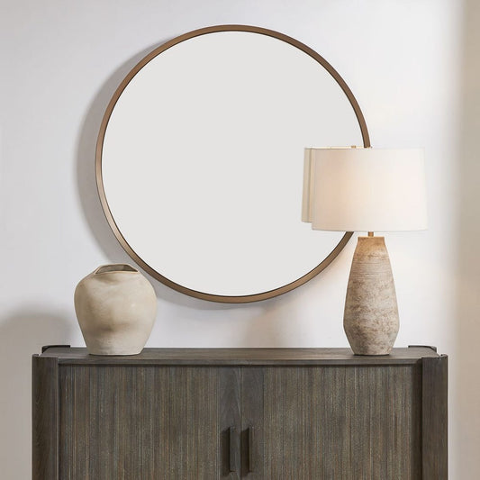 Torrado Round Mirror, Bronze