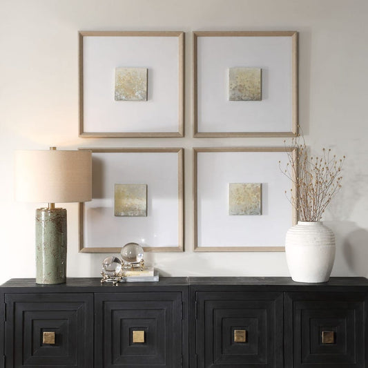 Now & Then Hand Painted Canvases, S/4