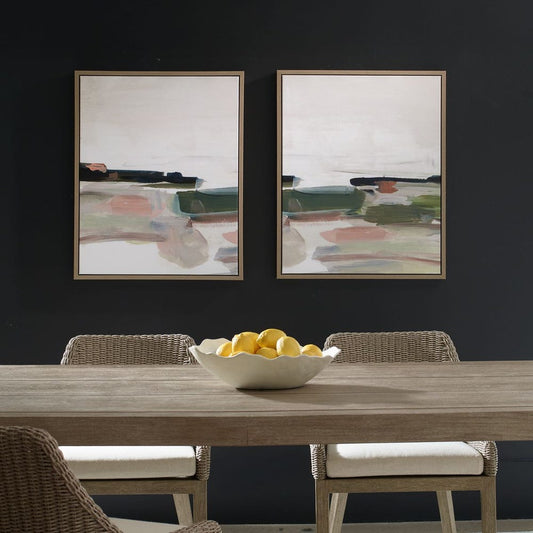 Just Peaking Framed Canvases, S/2