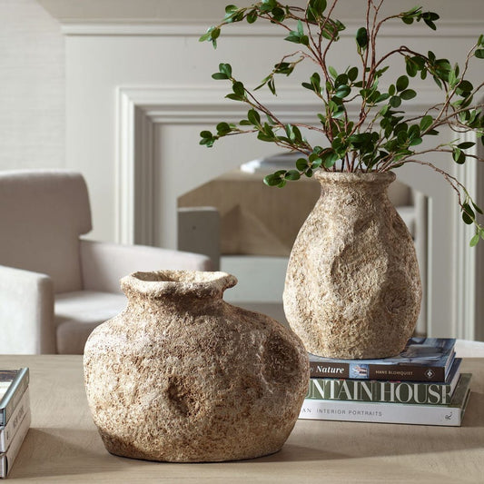 Ancient Echos Indoor-Outdoor Vases, S/2