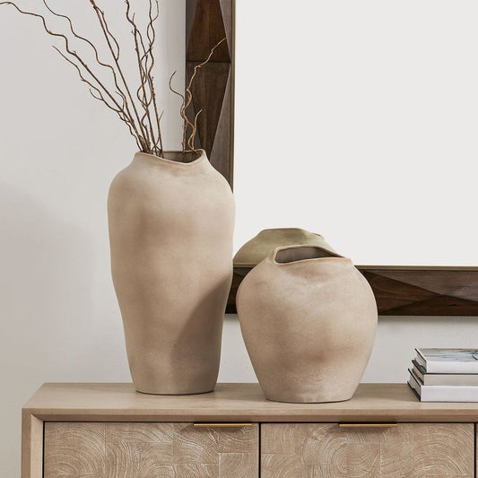 Shadow Play Indoor-Outdoor Vases, S/2