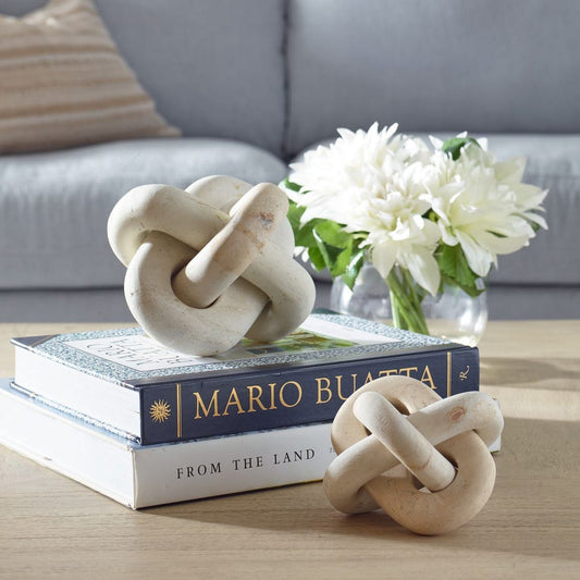 Limestone Link Indoor-Outdoor Sculptures, S/2