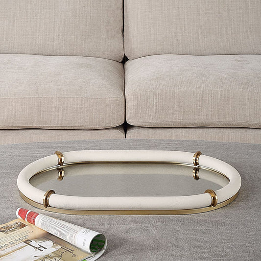 Cyprus Oval Tray, White