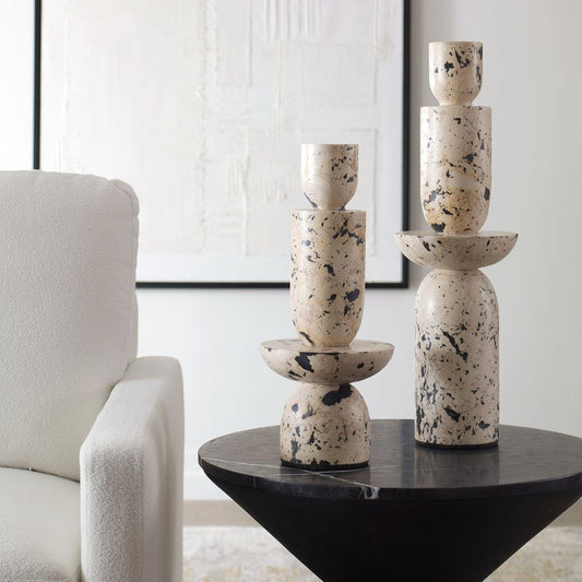Nouveau Tower Indoor-Outdoor Sculptures, S/2