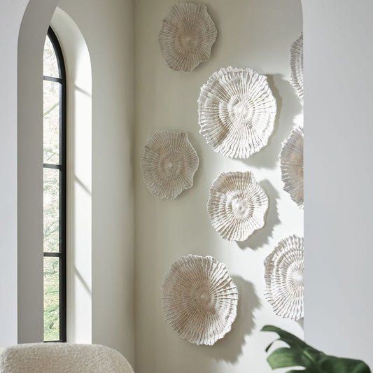 Ocean Gems Indoor-Outdoor Wall Decor, Natural, S/3