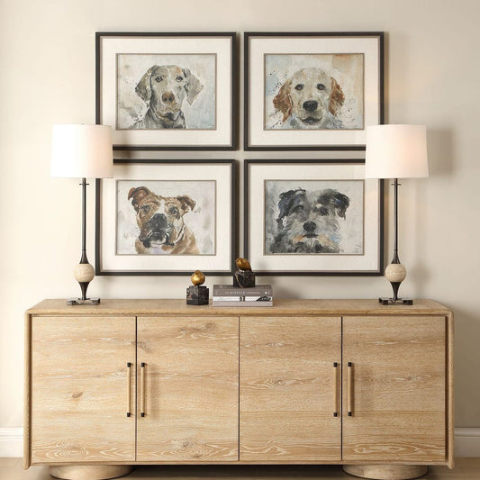 Dog Days Framed Prints, S/4