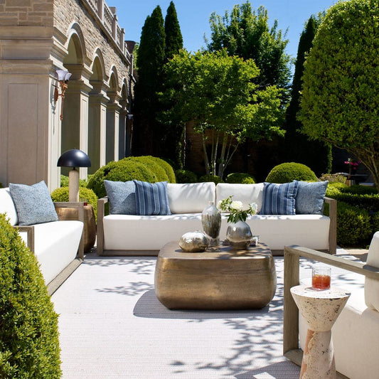 Remsen 4 Seater Outdoor Sofa, Weathered Gray/Oyster