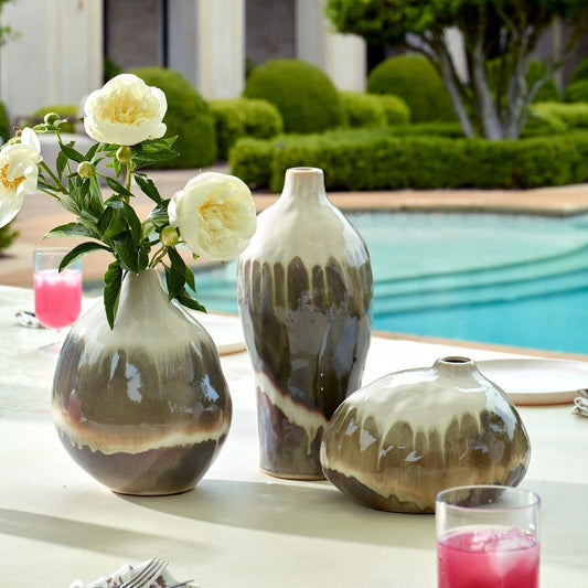 Earthflow Indoor-Outdoor Vases, S/3