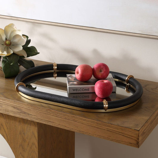 Cyprus Oval Tray, Black