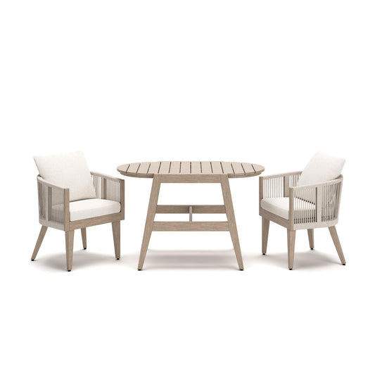 Crescent View Chairs w/CUSH/Table Set (3/CN)