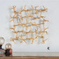 Golden Gymnasts Square Wall Décor