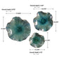 Abella Ceramic Indoor-Outdoor Wall Decor, Aqua, Set of 3