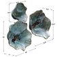 Teo Wood Wall Decor, Blue, Set of 3