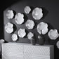 Abella Ceramic Indoor-Outdoor Wall Decor, White, Set of 3
