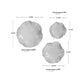 Abella Ceramic Indoor-Outdoor Wall Decor, White, Set of 3