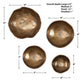 Lucky Coins Indoor-Outdoor Metal Wall Decor, Brass, Set of 4