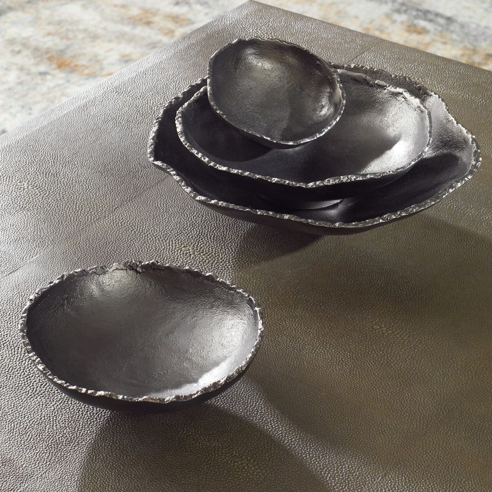 Lucky Coins Indoor-Outdoor Metal Wall Decor, Nickel, Set of 4