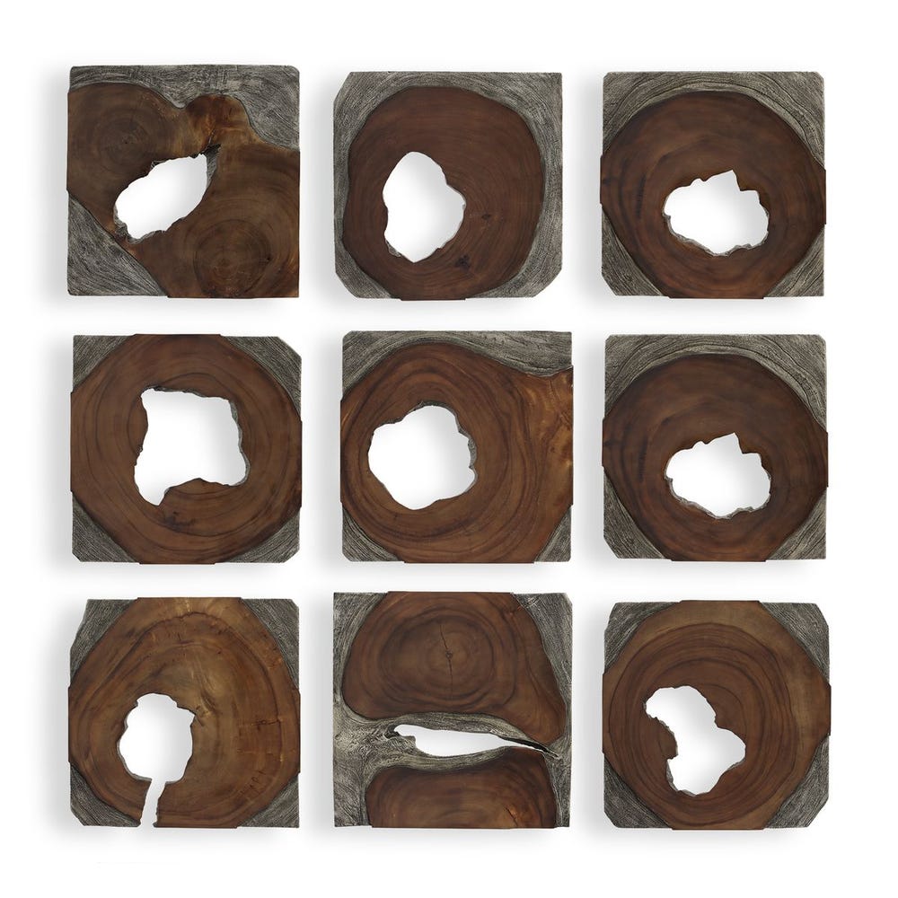 Jungle Wood Wall Decor, Set of 9