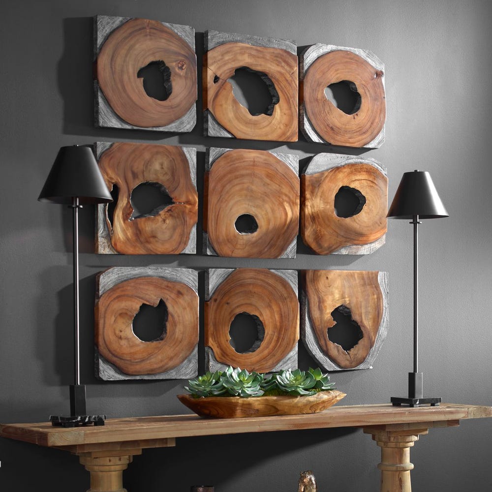 Jungle Wood Wall Decor, Set of 9