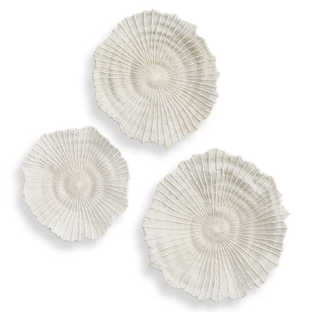 Ocean Gems Indoor-Outdoor Wall Decor, Natural, Set of 3