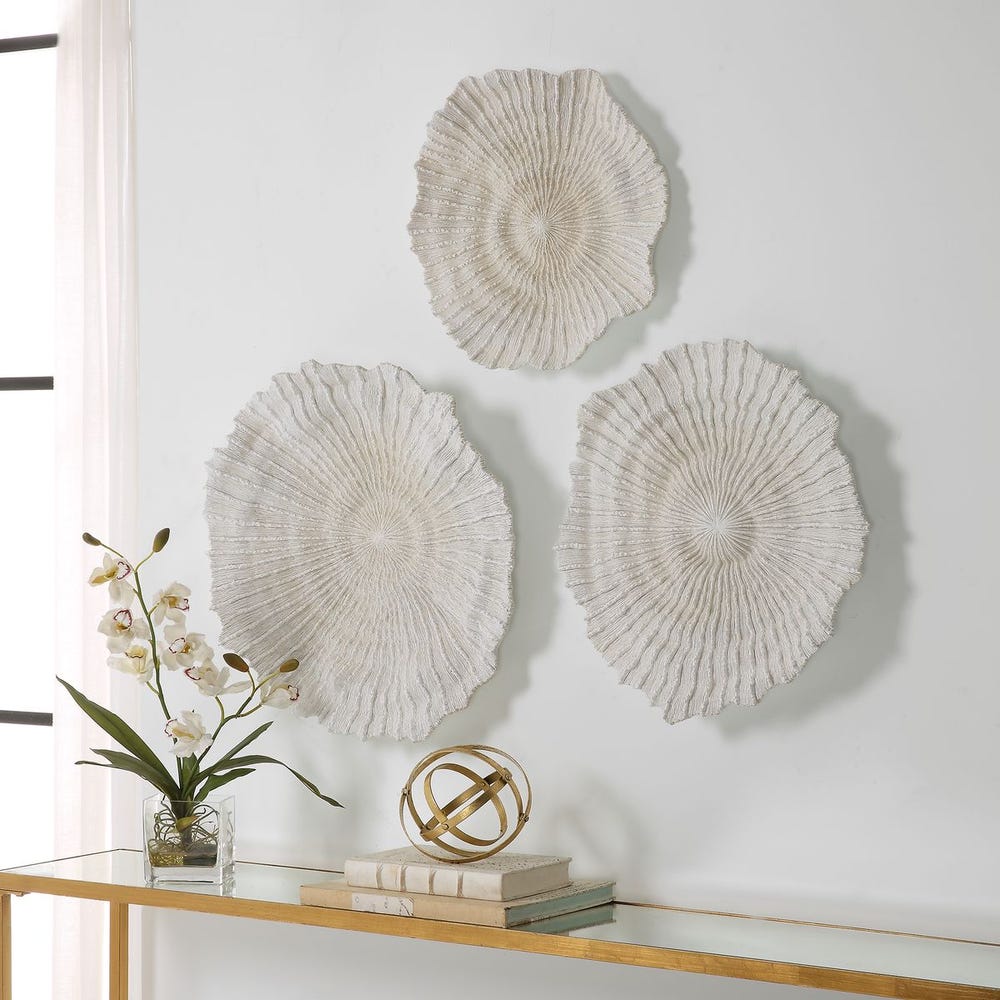Ocean Gems Indoor-Outdoor Wall Decor, Natural, Set of 3