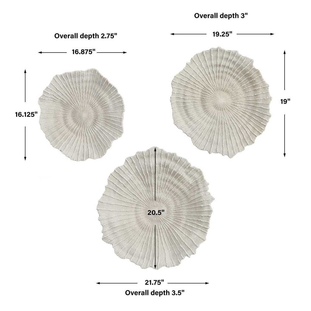 Ocean Gems Indoor-Outdoor Wall Decor, Natural, Set of 3
