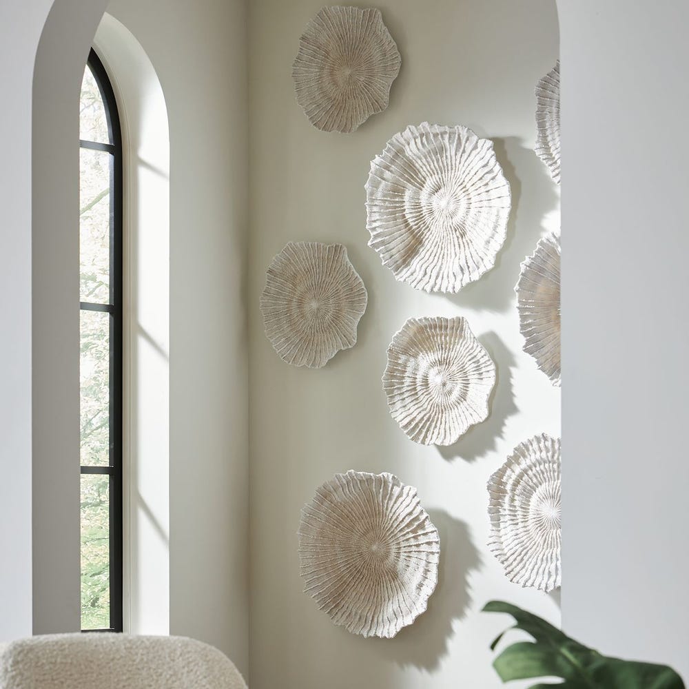 Ocean Gems Indoor-Outdoor Wall Decor, Natural, Set of 3