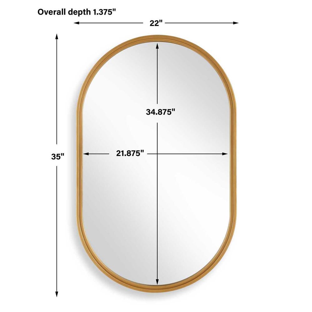 Gold Oval Mirror