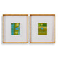 Petite Bijoux Framed Canvases - Lime, S/2