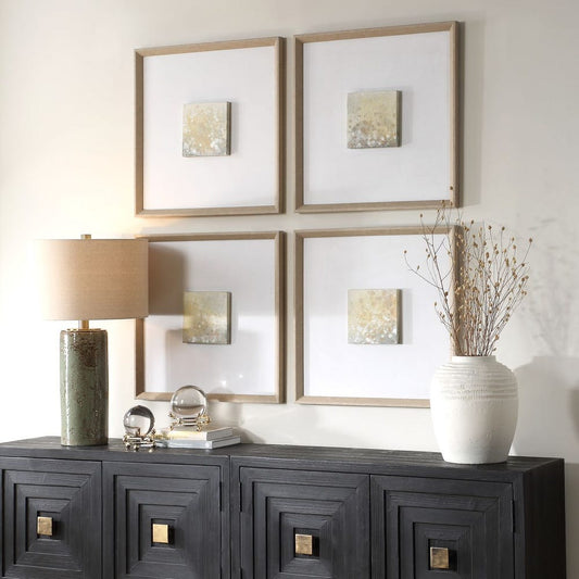 Now & Then Hand Painted Canvases, Set of 4