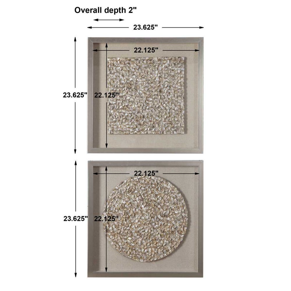 Arline Shadow Boxes, Set of 2
