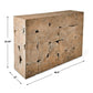 Teak Tac Toe Console Table - Light